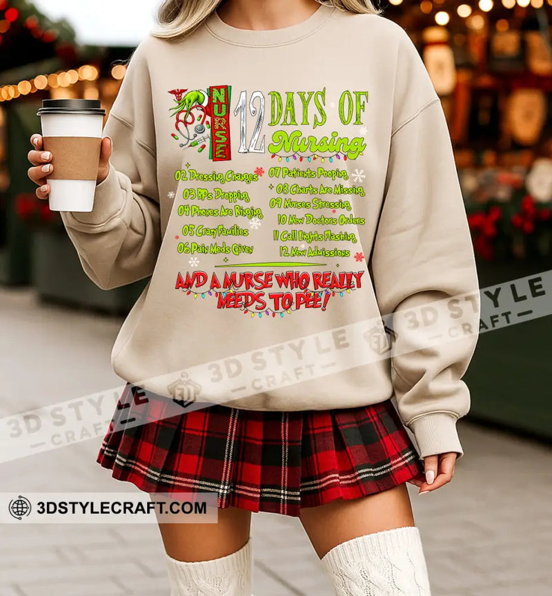 12 Days Of Nursing Sweatshirt Apparel