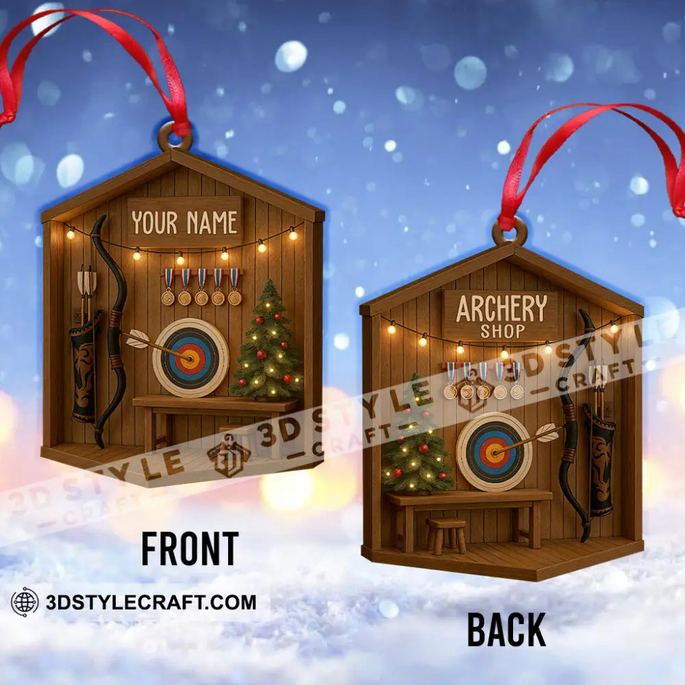 Archery Home Decor Christmas Ornament Personalized Ornament Ornament