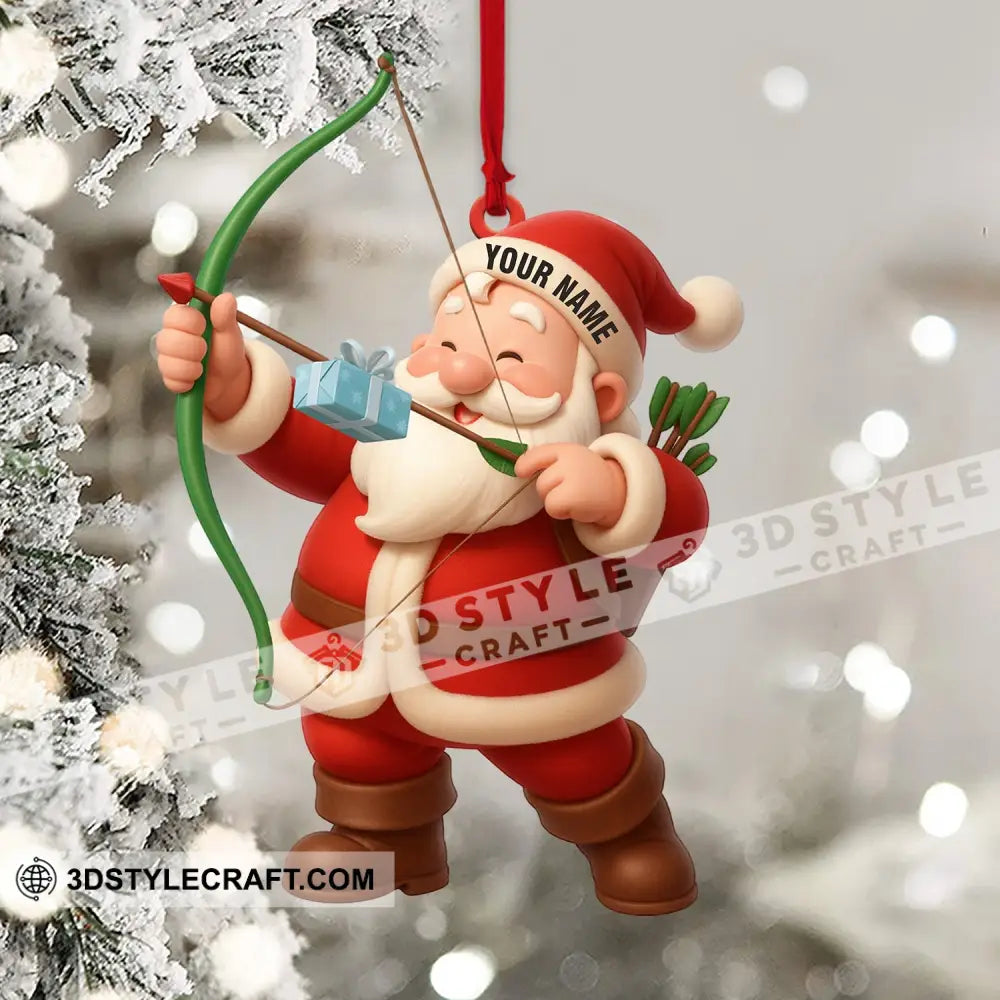 Archery Santa Home Decor Christmas Ornament Personalized Ornament Ornament