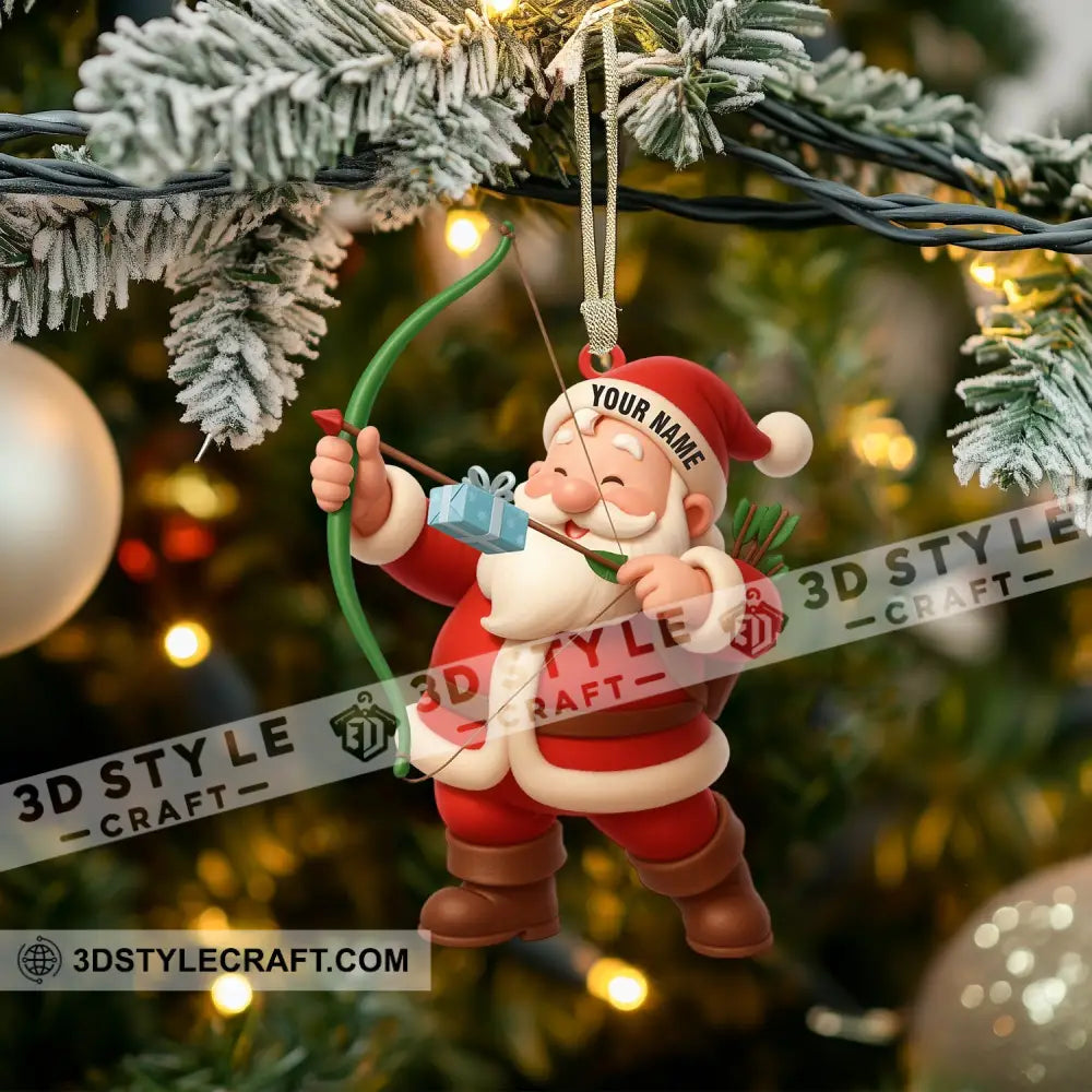 Archery Santa Home Decor Christmas Ornament Personalized Ornament Ornament
