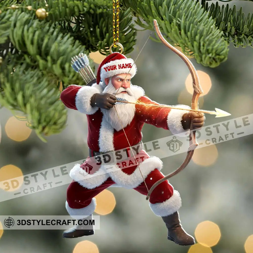 Archery Santa Home Decor Christmas Ornament Personalized Ornament Ornament