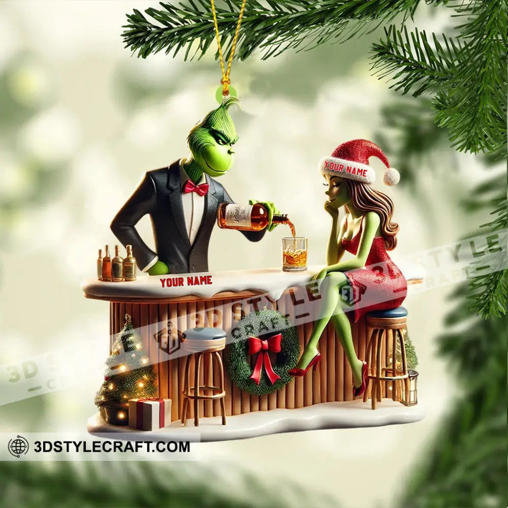 Bar Elf Christmas Home Decor Ornament Personalized 3.54’’ / 1