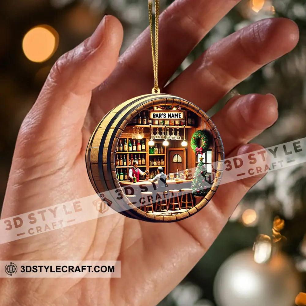 Bar Home Decor Christmas Ornament Personalized