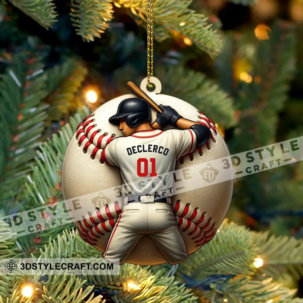 Baseball Christmas Home Decor Christmas Ornament Personalized Ornament Ornament