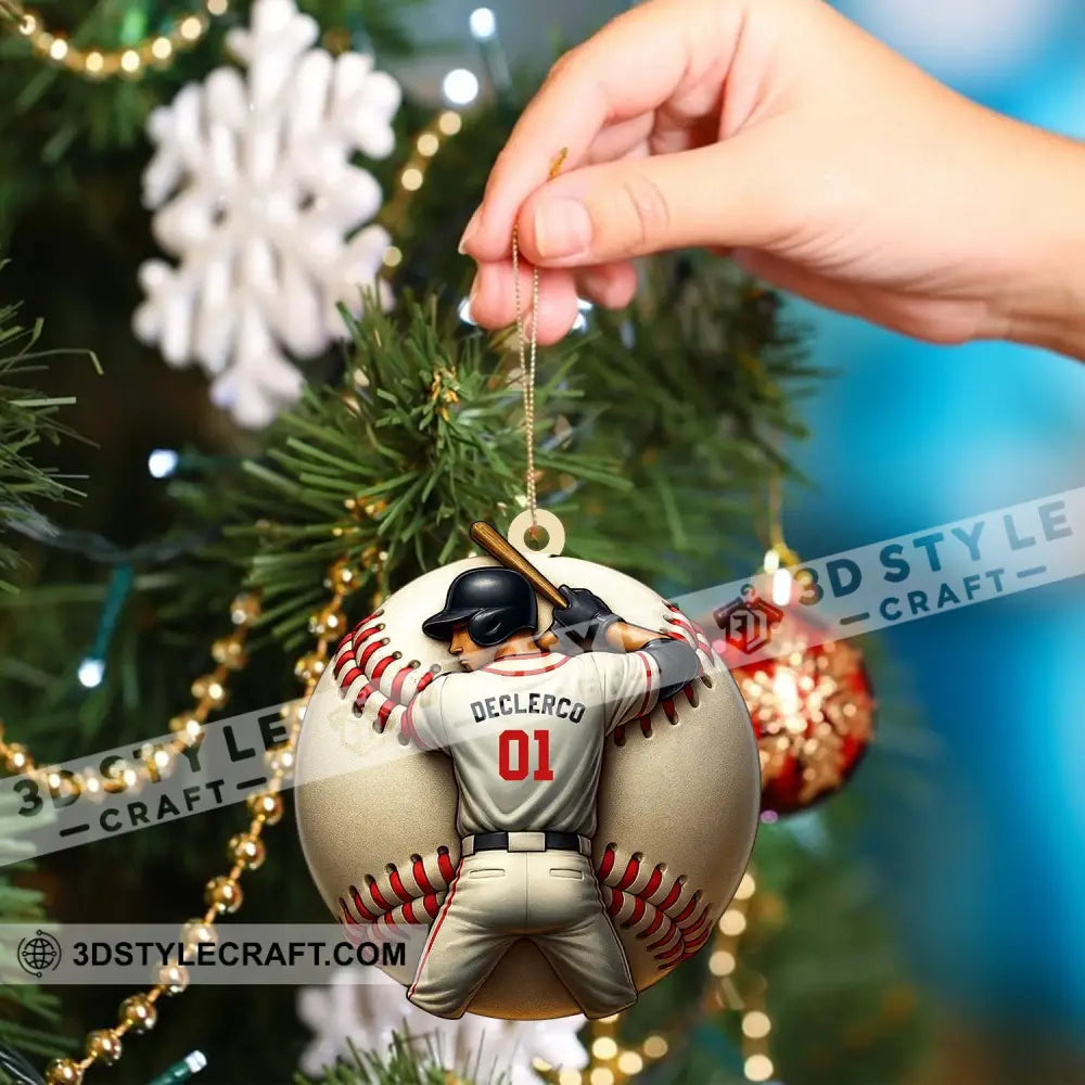 Baseball Christmas Home Decor Christmas Ornament Personalized Ornament Ornament