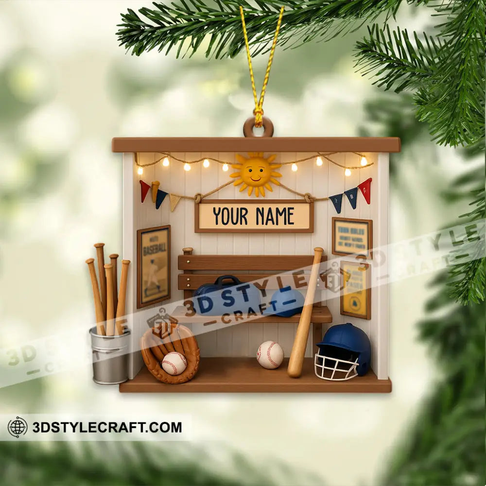Baseball Home Decor Christmas Ornament Personalized Ornament Ornament