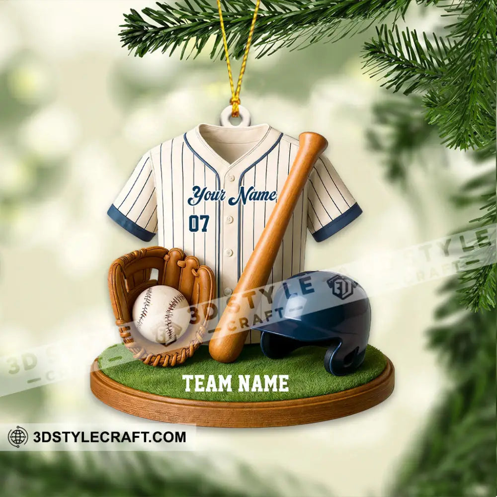 Baseball Home Decor Christmas Ornament Personalized Ornament Ornament