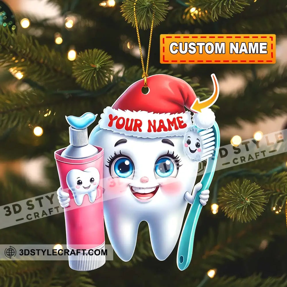 Beautiful Teeth Home Decor Christmas Ornament Personalized Ornament 3.54’’ / 1 Ornament Ornament
