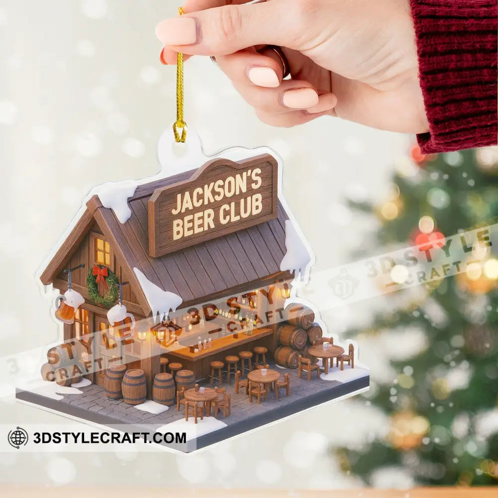 Beer Club Home Decor Christmas Ornament Personalized Ornament Ornament