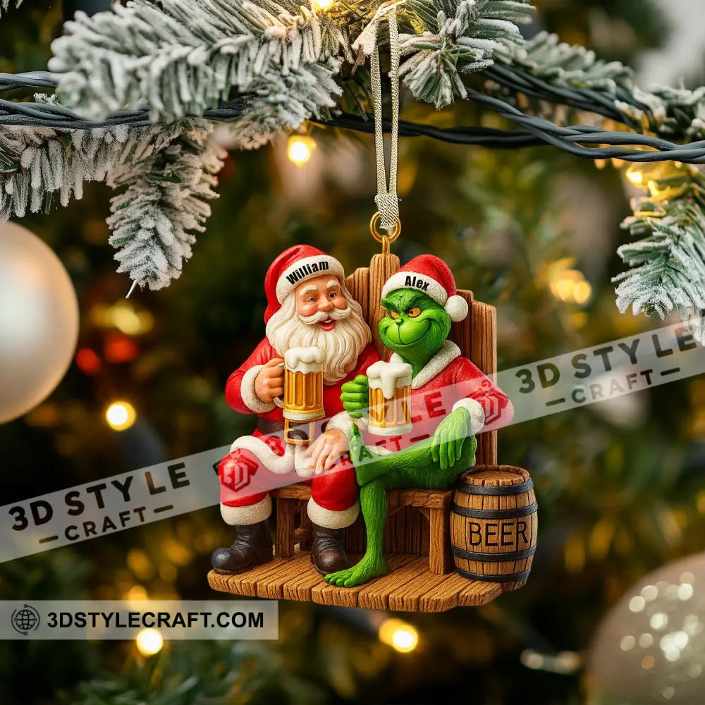 Beer Friends Home Decor Christmas Ornament Personalized Ornament Ornament