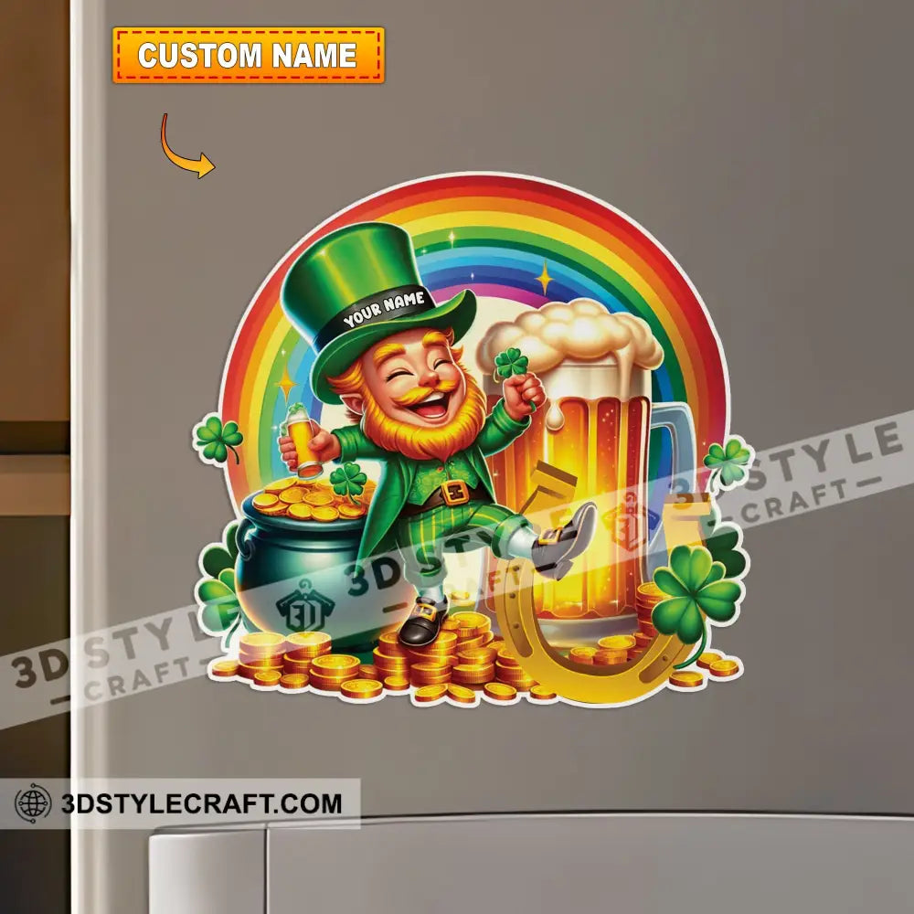 Beer Man St.patrick’s Day Fridge Magnet - Personalized