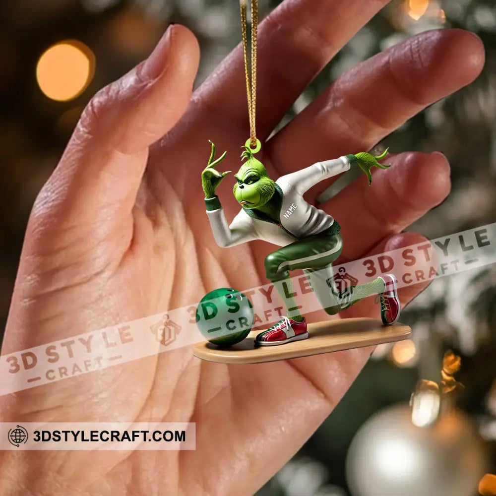 Bowling Elf Home Decor Christmas Ornament Personalized