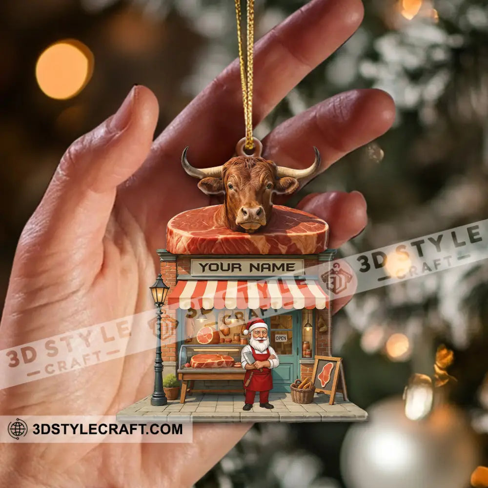 Butcher Santa Home Decor Christmas Ornament Personalized Ornament Ornament