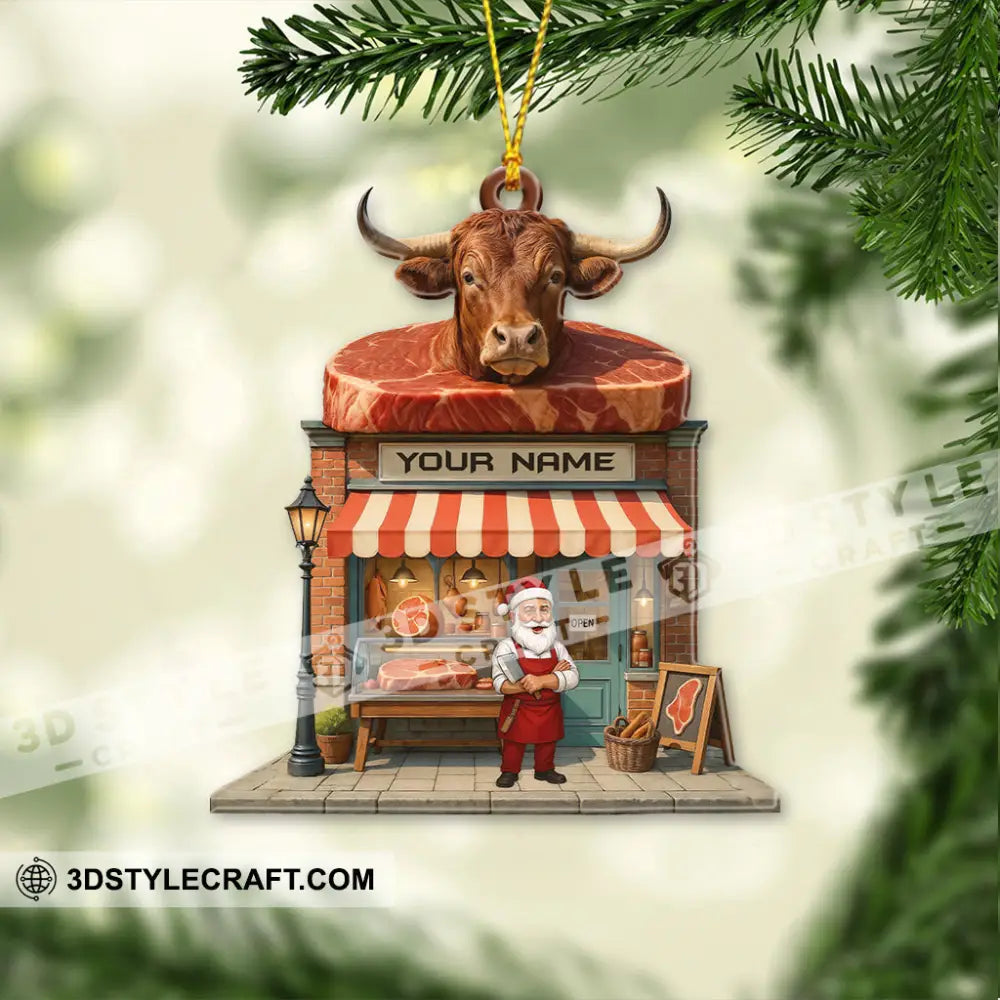 Butcher Santa Home Decor Christmas Ornament Personalized Ornament Ornament