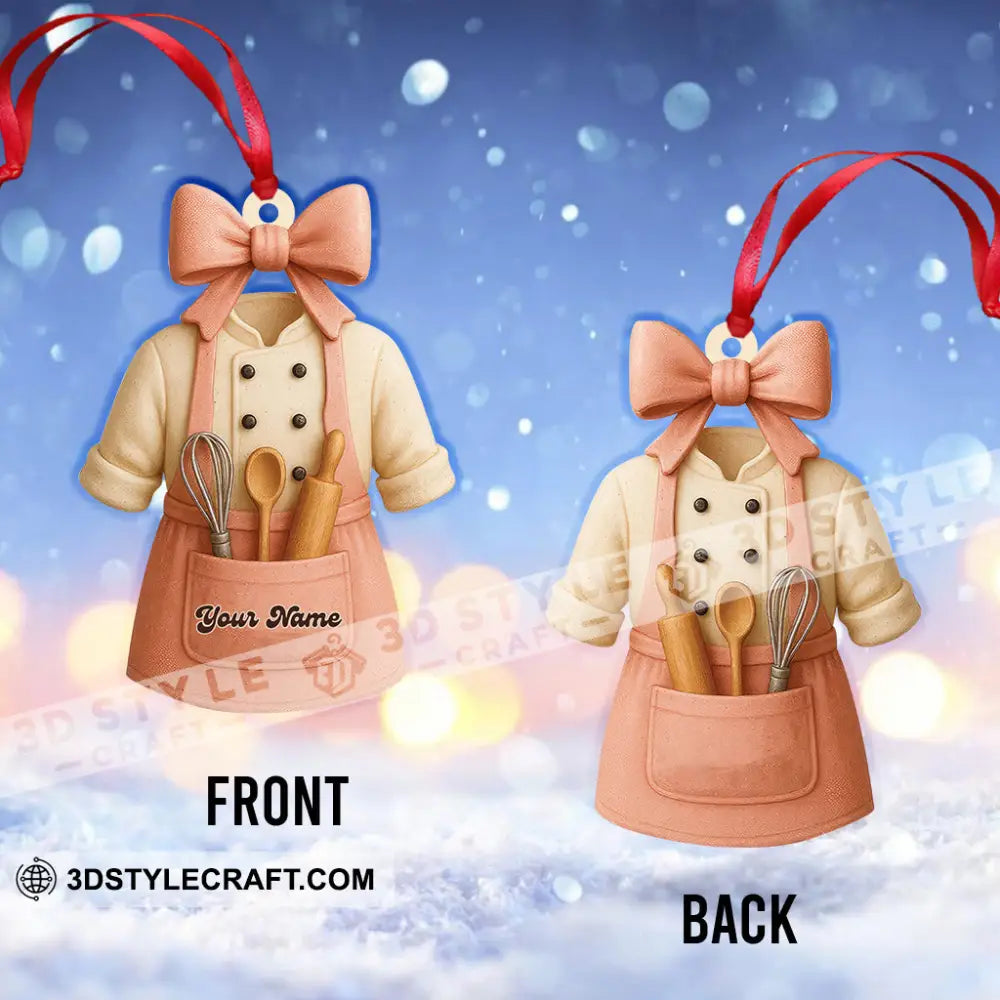 Christmas Baker Home Decor Christmas Ornament Personalized Ornament Ornament