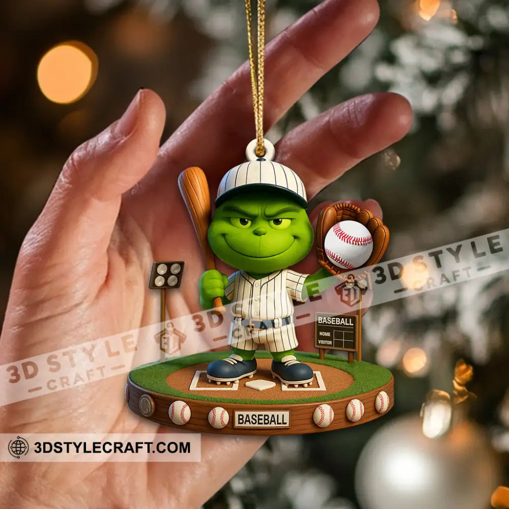 Christmas Baseball Lover Home Decor Christmas Ornament Personalized Ornament Ornament