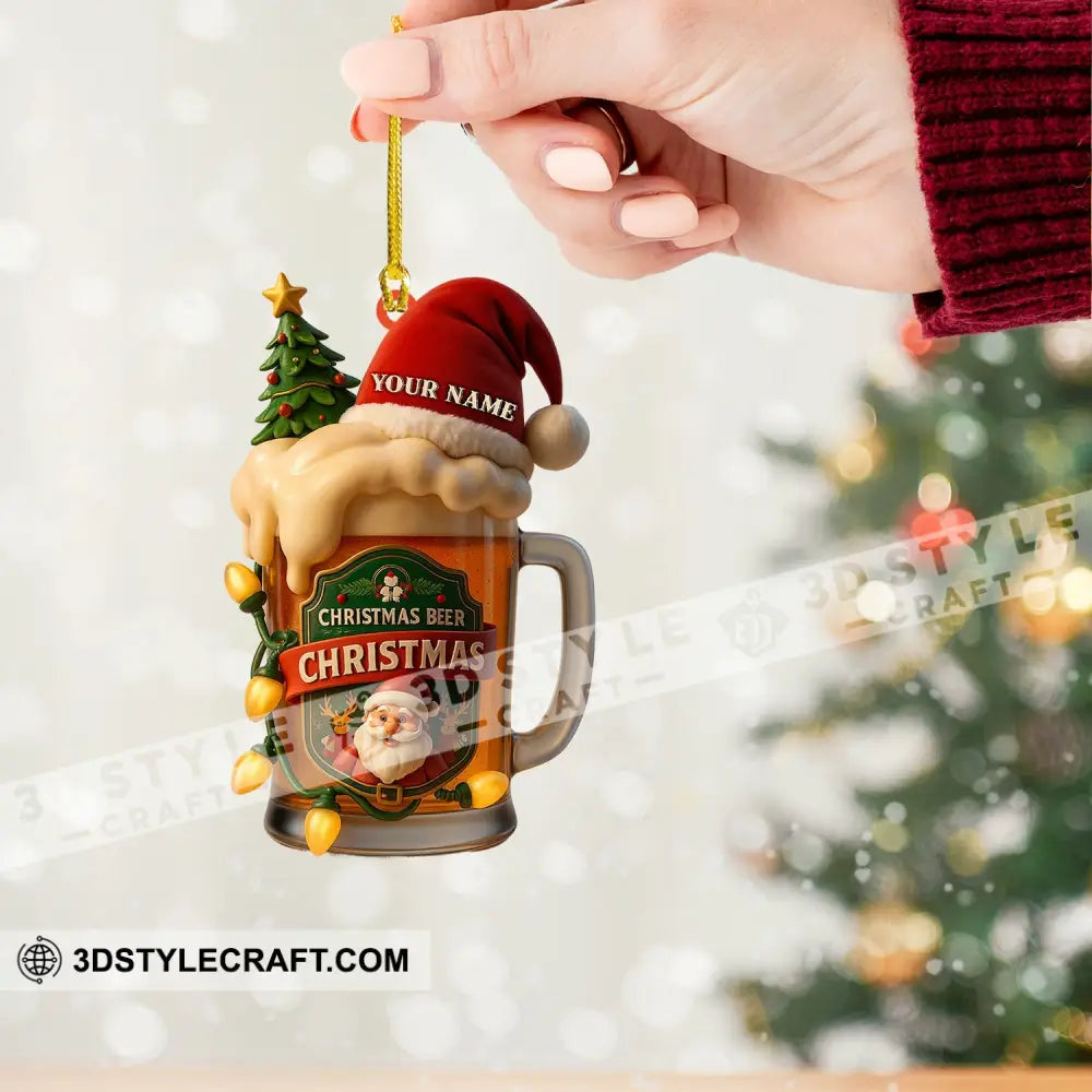 Christmas Beer Home Decor Christmas Ornament Personalized Ornament Ornament
