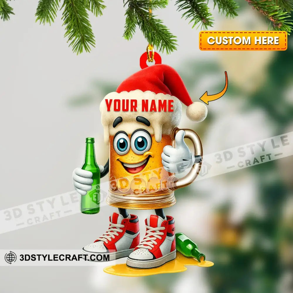 Christmas Beer Home Decor Christmas Ornament Personalized Ornament 3.54’’ / 1 Ornament Ornament