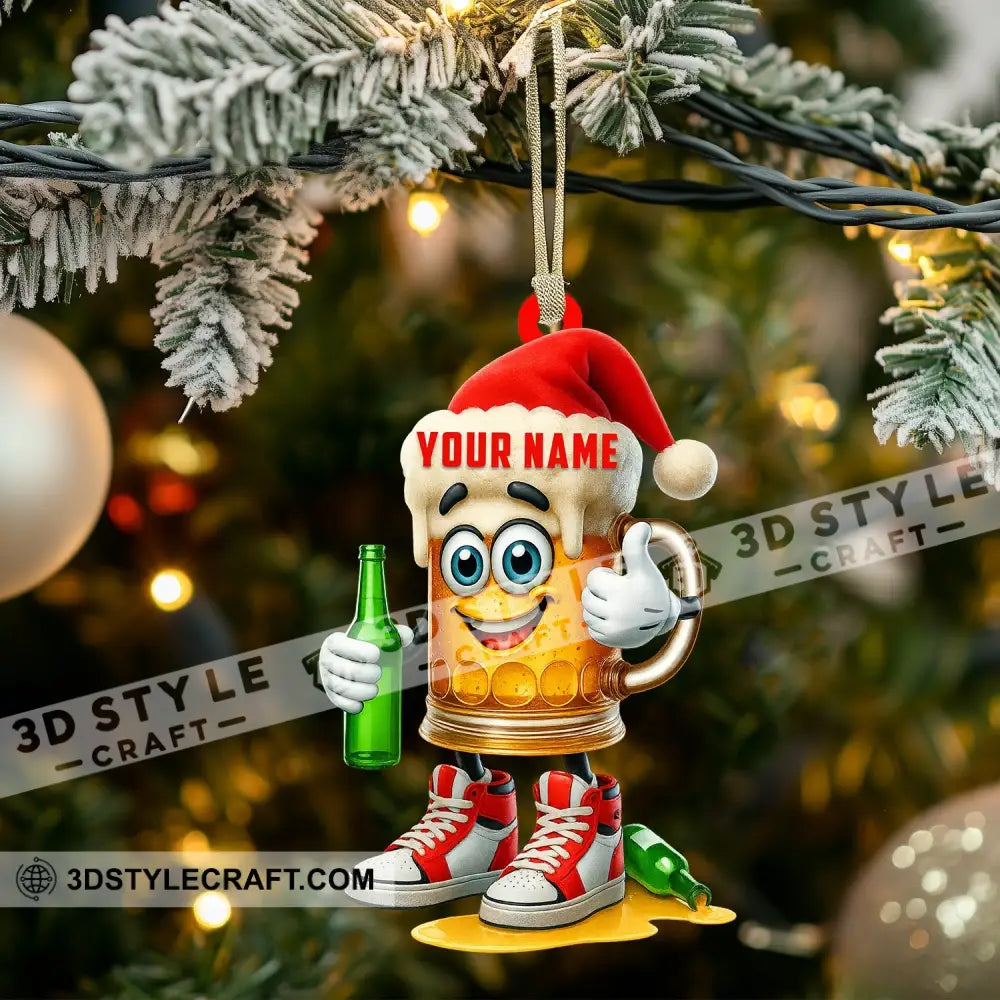 Christmas Beer Home Decor Christmas Ornament Personalized Ornament Ornament