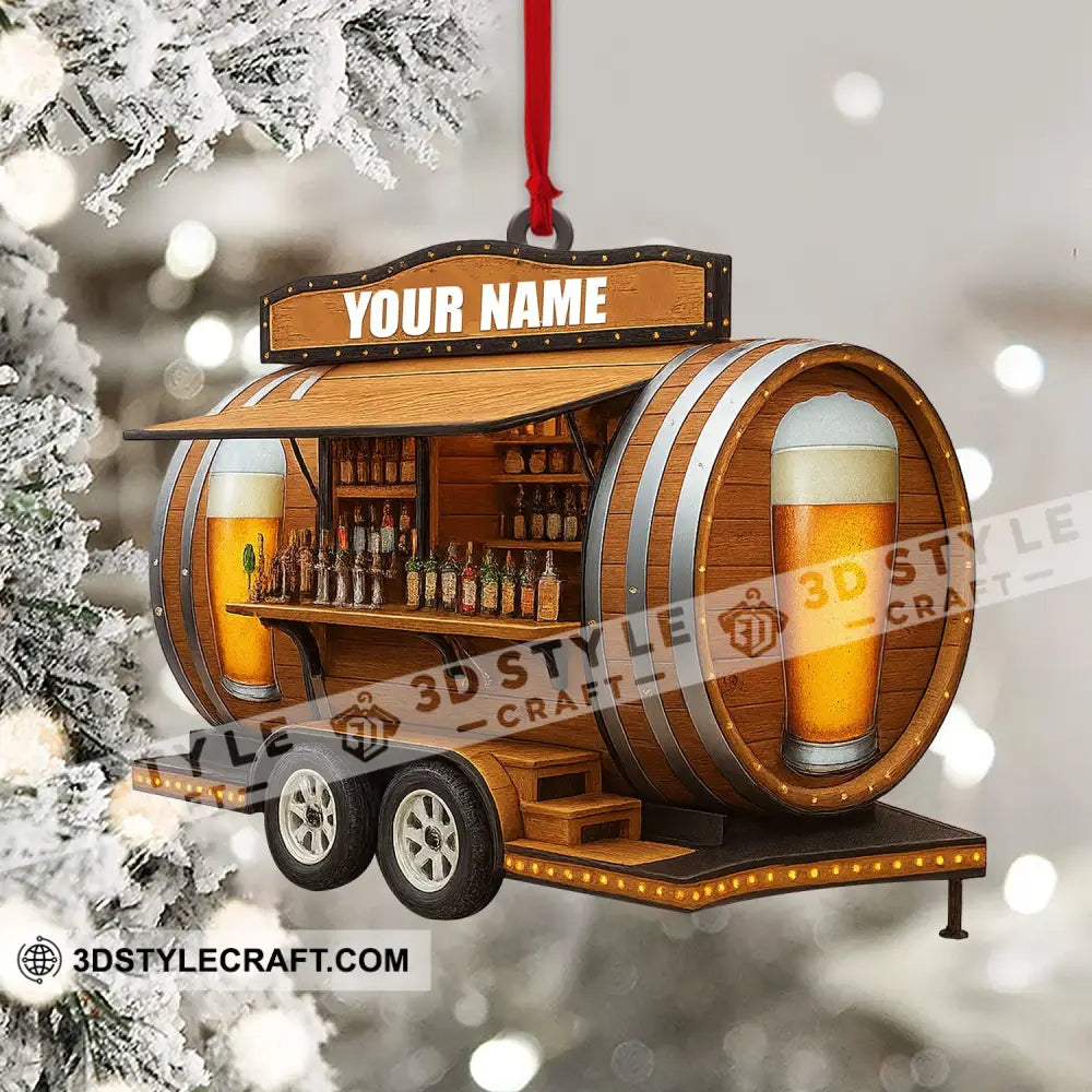 Christmas Beer Shop Home Decor Christmas Ornament Personalized Ornament Ornament