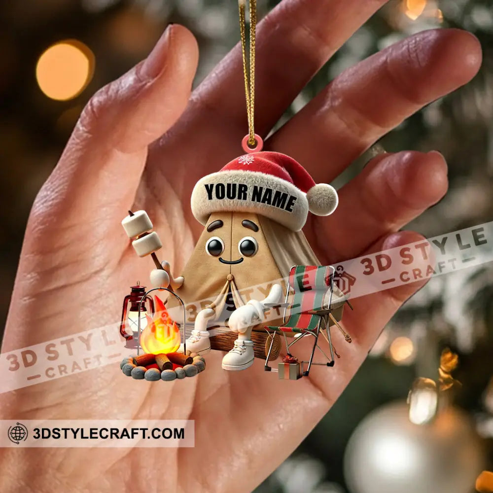 Christmas Camping Ornament Personalized