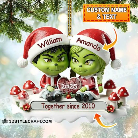 Christmas Couple Home Decor Christmas Ornament Personalized Ornament 3.54’’ / 1 Ornament Ornament