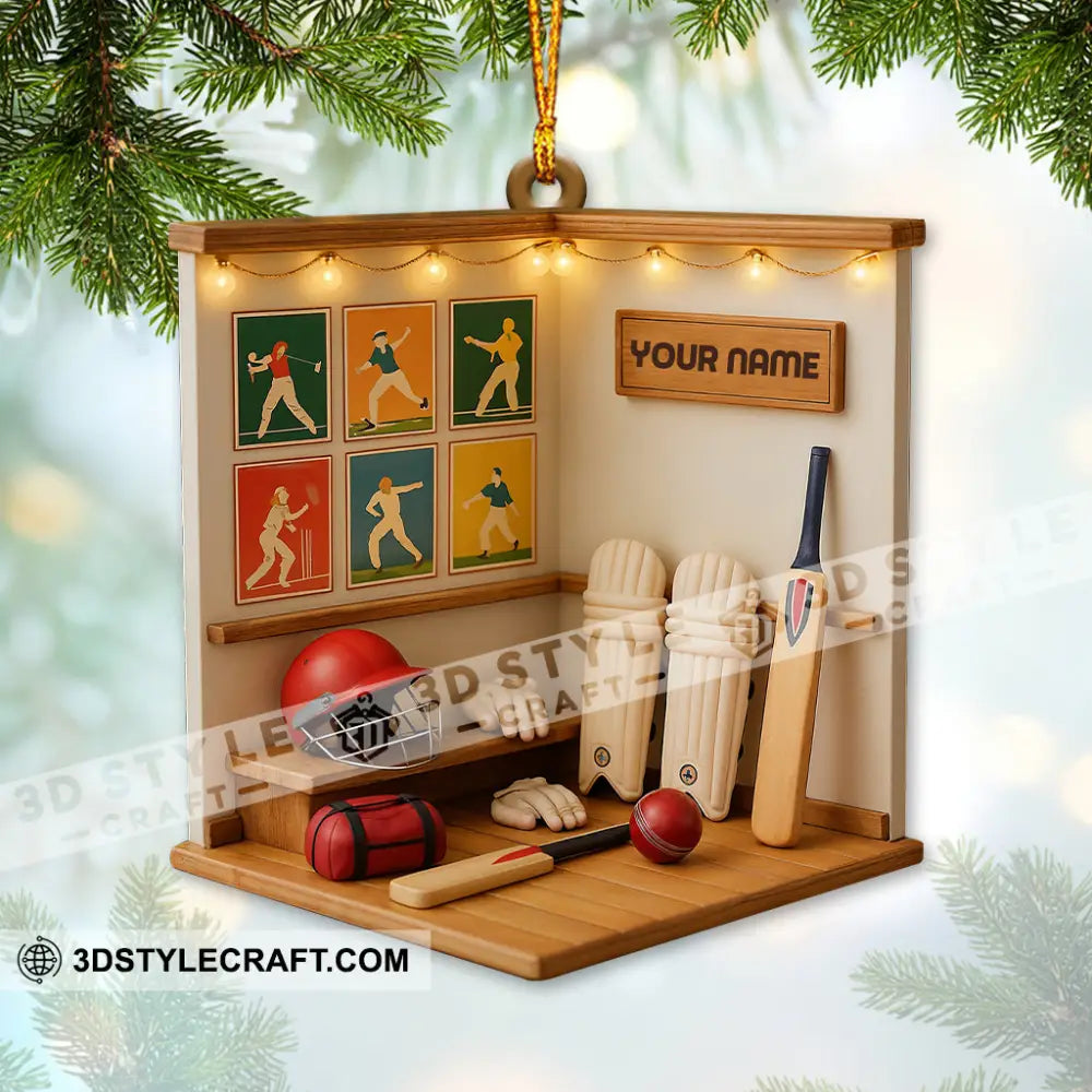Christmas Cricket Players Home Decor Christmas Ornament Personalized Ornament Ornament