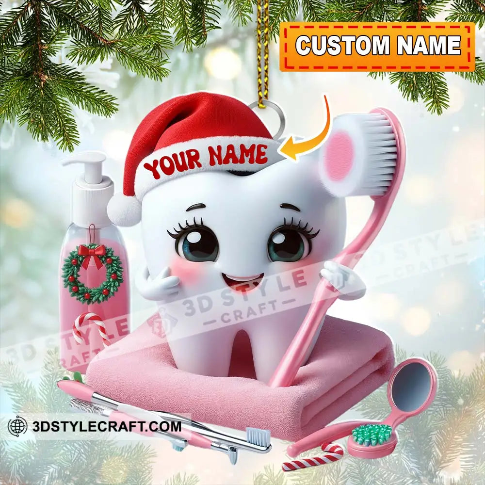 Christmas Dentist Home Decor Christmas Ornament Personalized Ornament 3.54’’ / 1 Ornament Ornament
