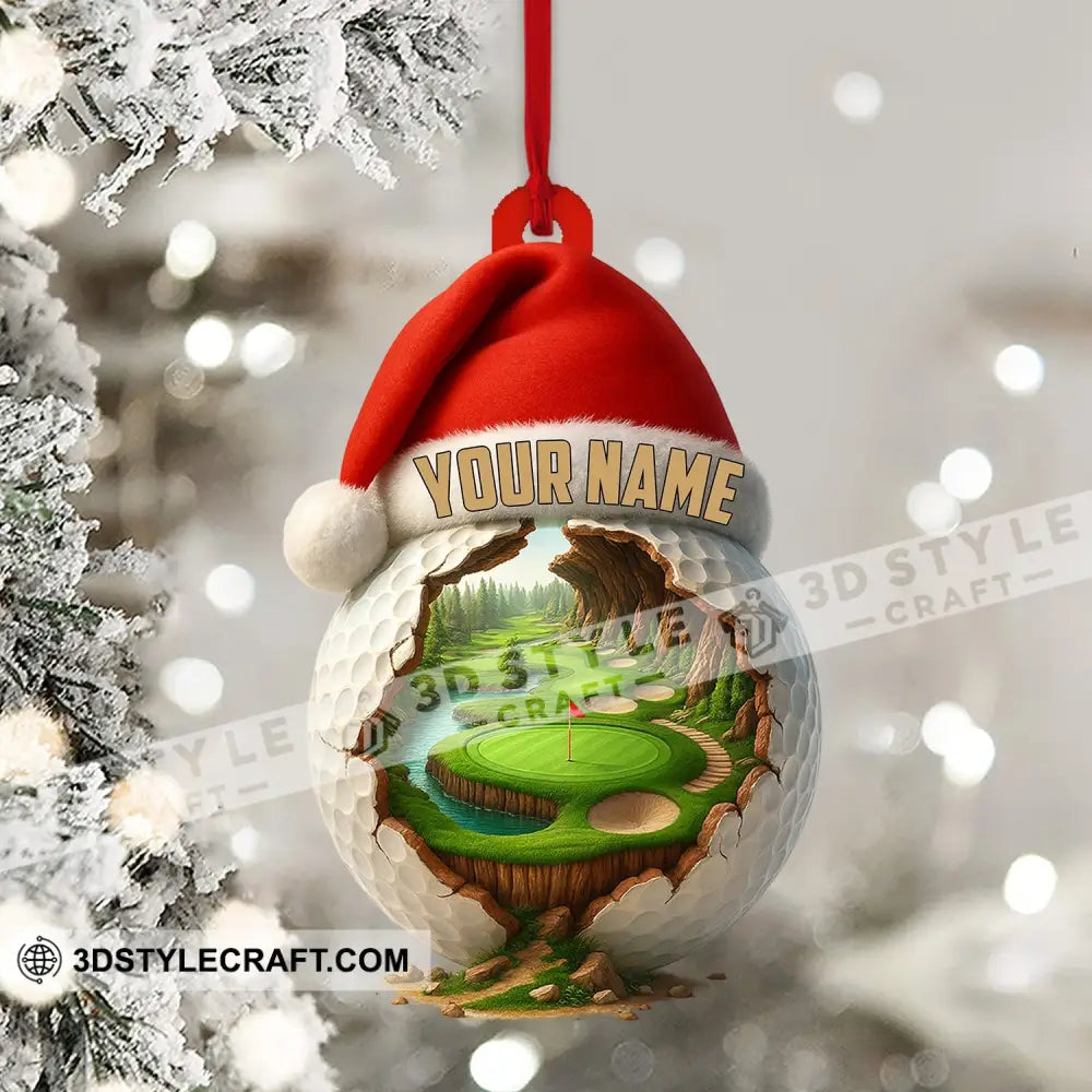 Christmas Golf Lover Home Decor Christmas Ornament Personalized Ornament Ornament