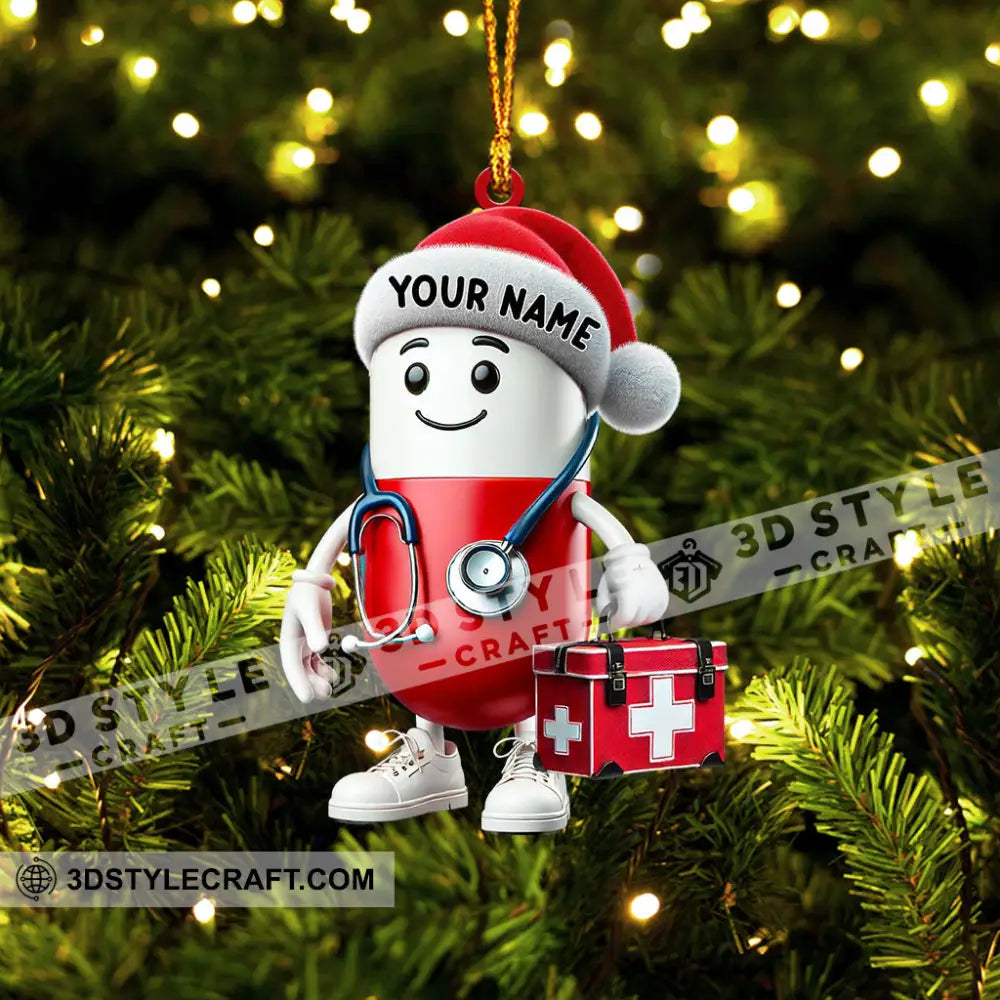 Christmas Healthcare Staff Home Decor Ornament Personalized