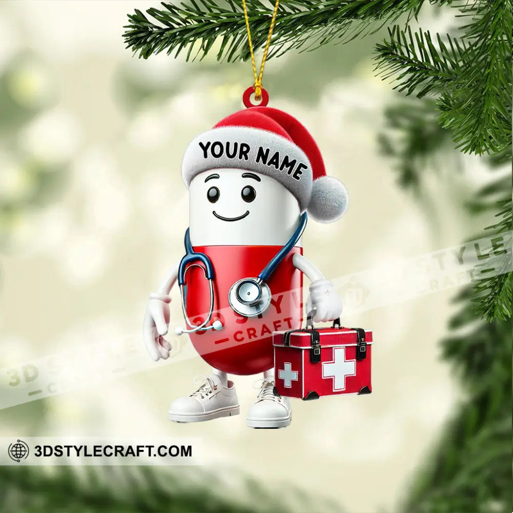 Christmas Healthcare Staff Home Decor Ornament Personalized