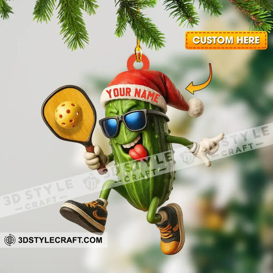Christmas Pickleball Home Decor Christmas Ornament Personalized Ornament 3.54’’ / 1 Ornament Ornament