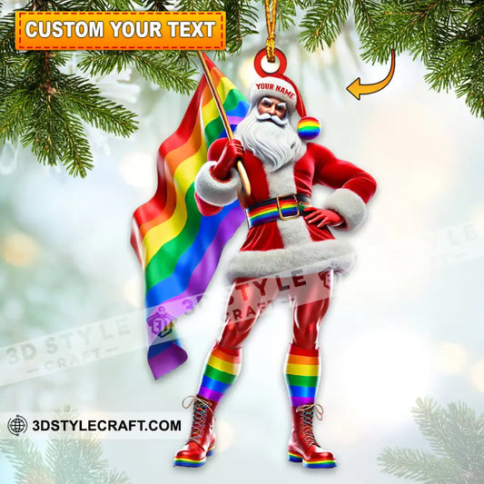 Christmas Pride Santa Home Decor Ornament Personalized 3.54’’ / 1
