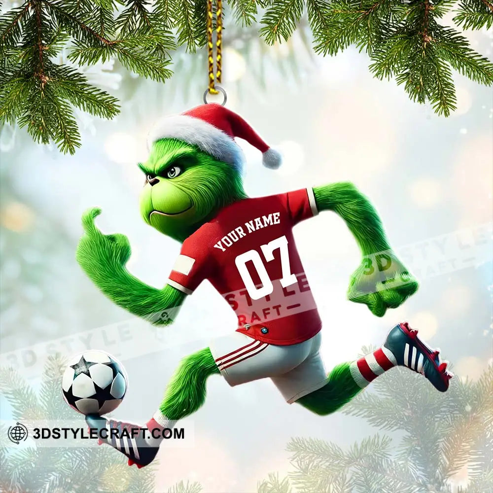 Christmas Soccer ELF Home Decor Christmas Ornament Personalized Ornament Ornament