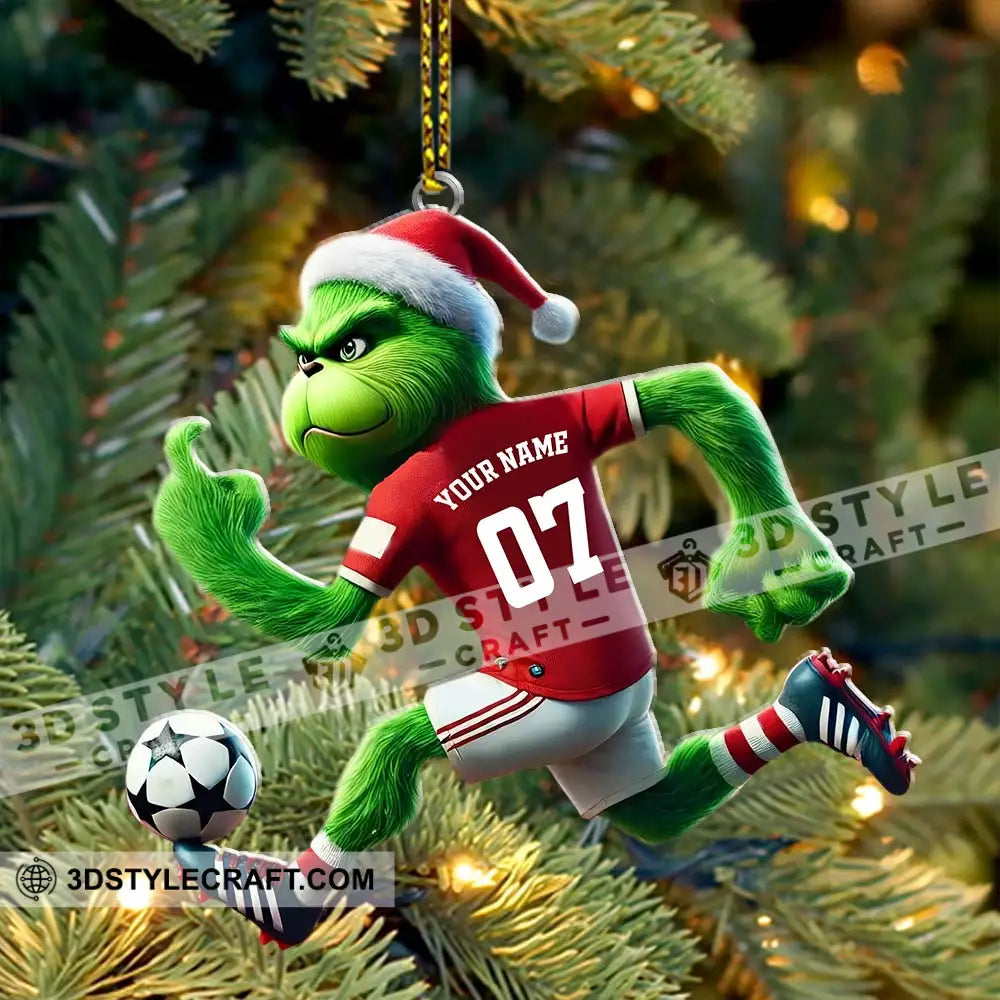 Christmas Soccer ELF Home Decor Christmas Ornament Personalized Ornament Ornament