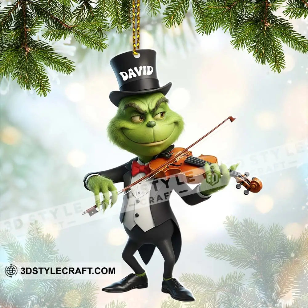 Christmas Violinist Home Decor Christmas Ornament Personalized Ornament Ornament