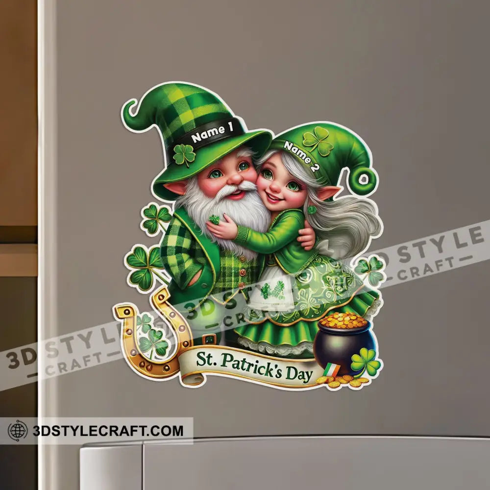 Couple St.patrick’s Day Fridge Magnet - Personalized 3.54’’ / 1 Piece