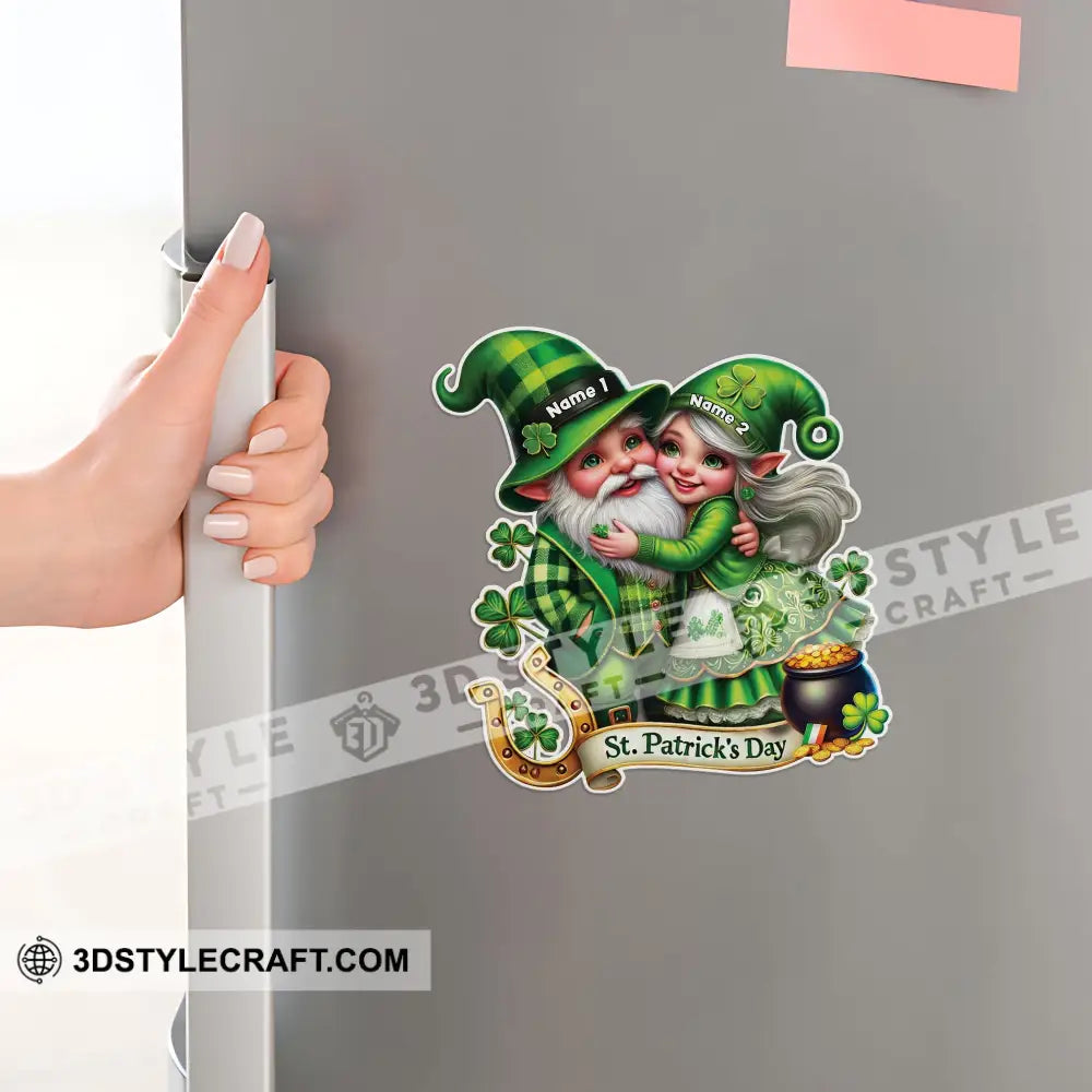 Couple St.patrick’s Day Fridge Magnet - Personalized