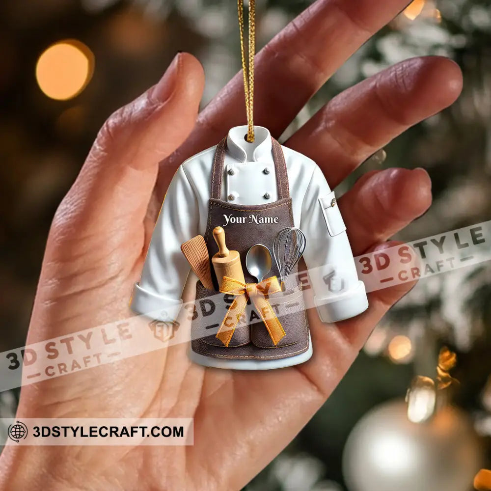 Custom Name Baker Ornament Christmas Gift For Lover