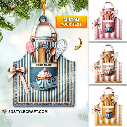 Custom Name Baker Ornament Christmas Gift For Lover