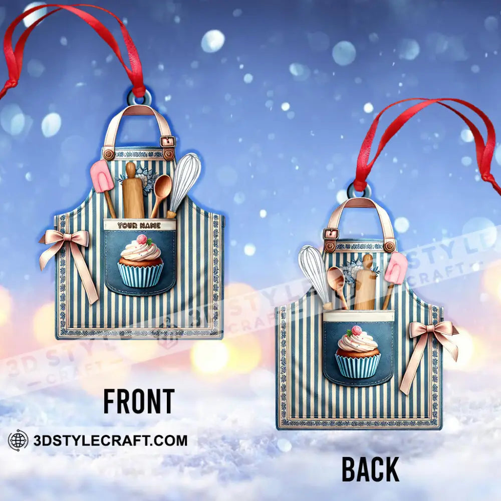 Custom Name Baker Ornament Christmas Gift For Lover