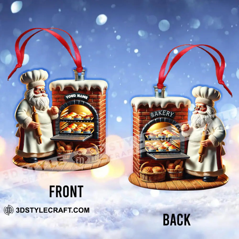 Custom Name Bakery Shop Ornament Love Christmas Gift