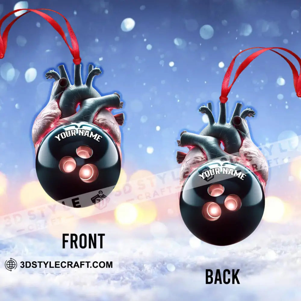 Custom Name Bowling Ornament Christmas Gift For Lover
