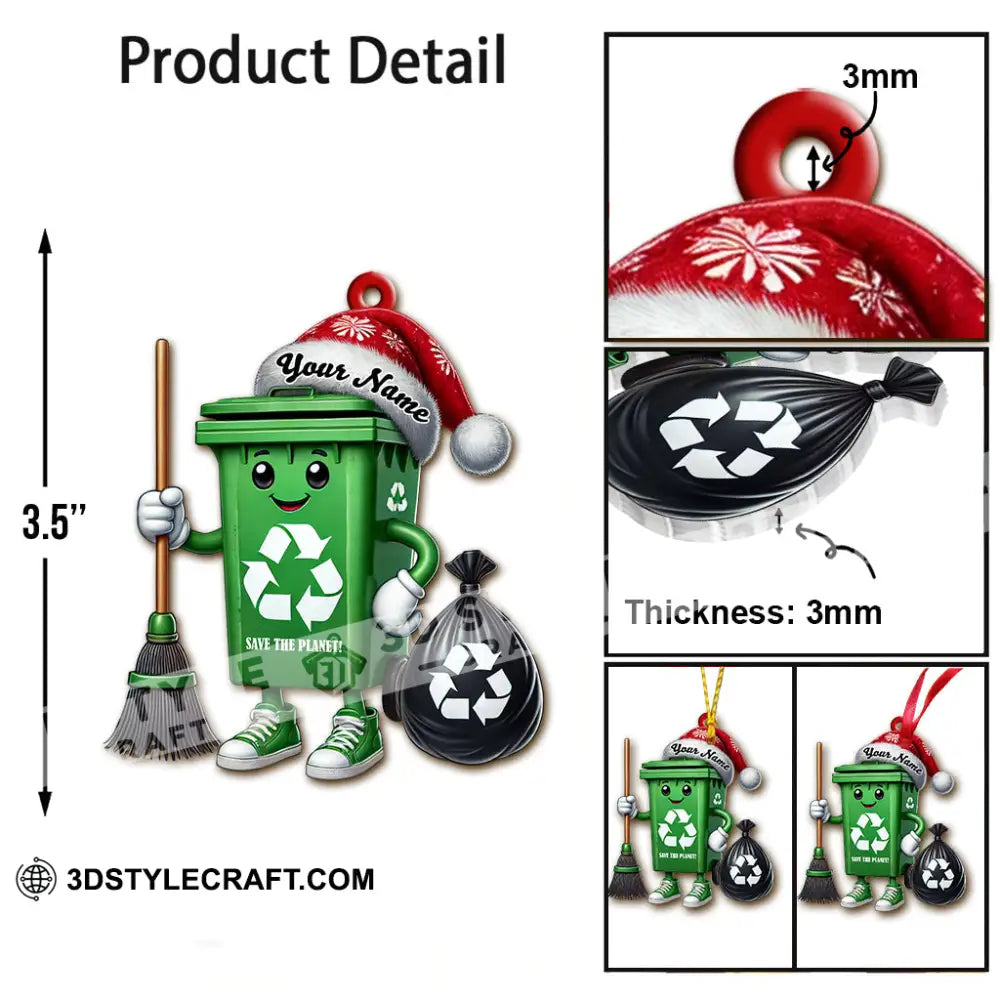 Custom Name Cleaner Ornament Save The Planet