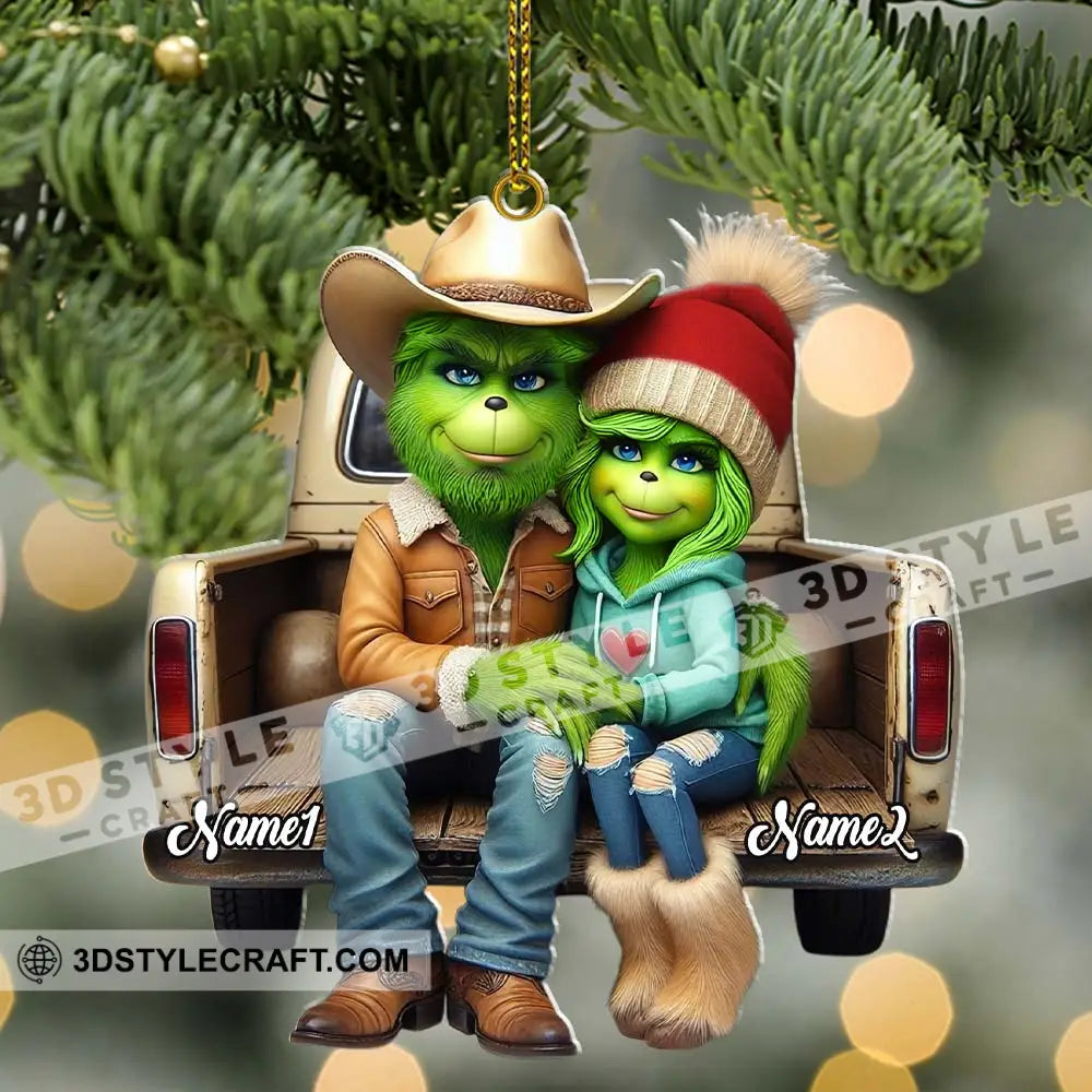 Custom Name Couple Christmas Ornament Lover Gift