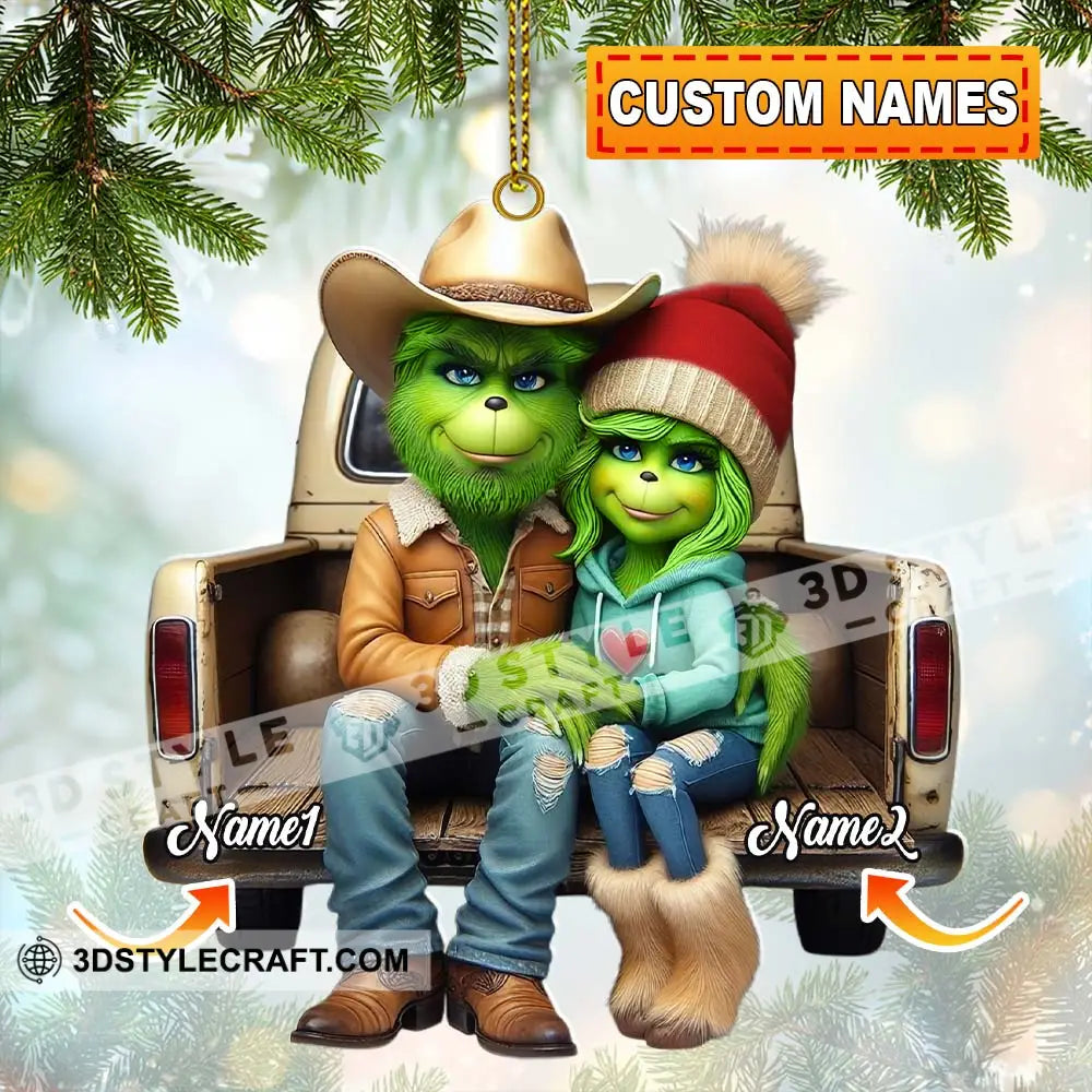 Custom Name Couple Christmas Ornament Lover Gift