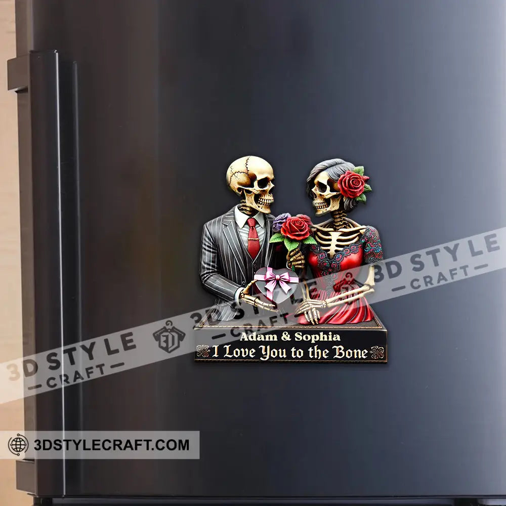 Custom Name Couple Fridge Magnet Gift For Lover