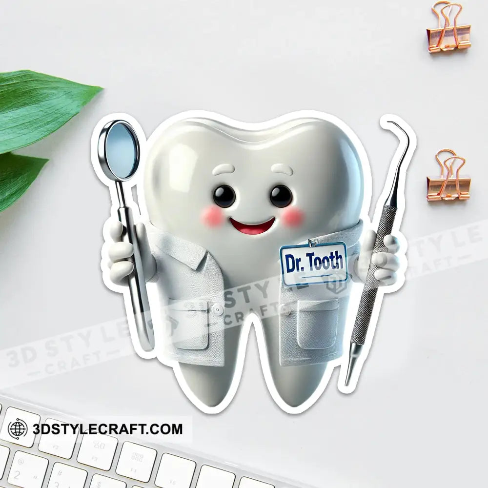 Custom Name Dentist Sticker Gift For