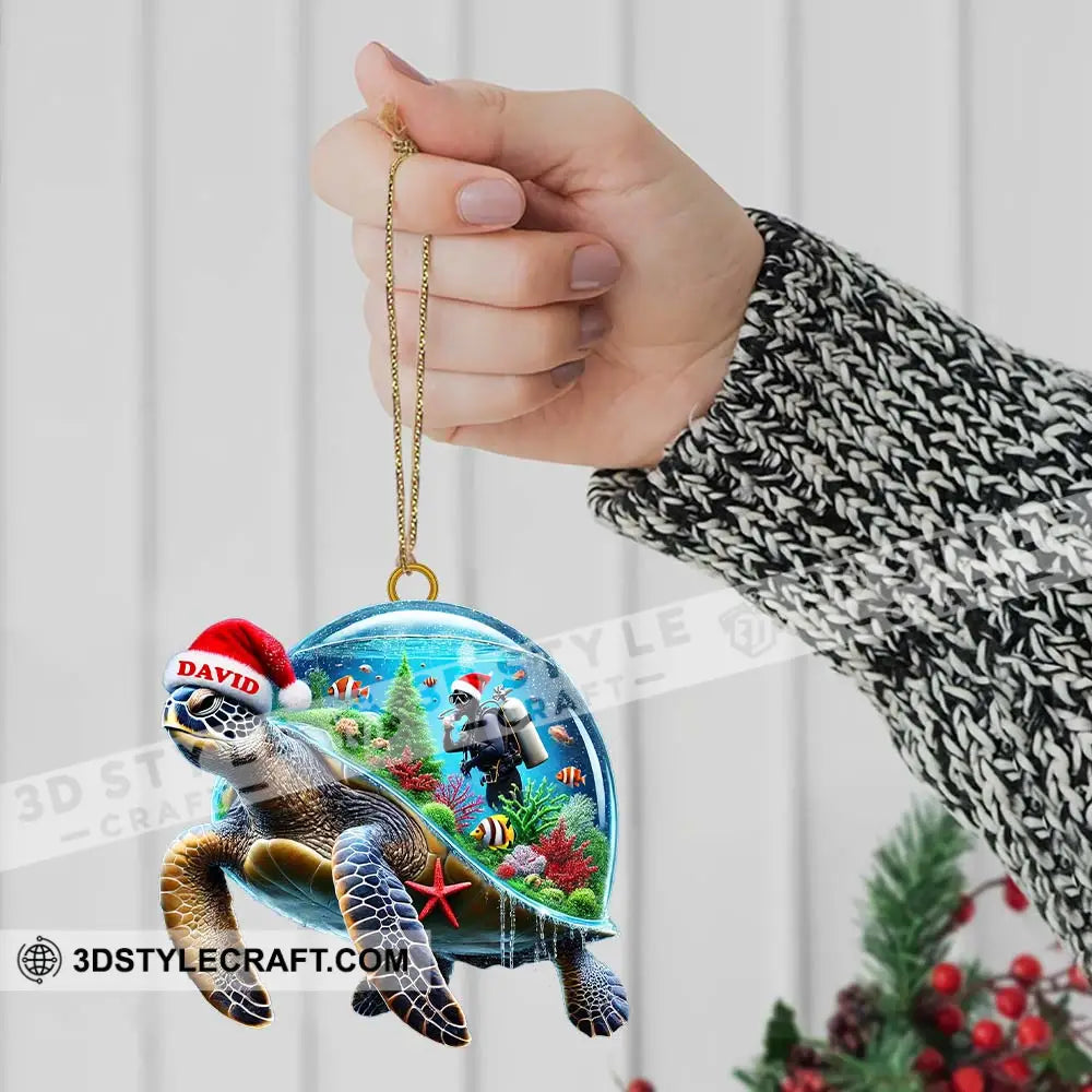 Custom Name Diving Ornament Lover Christmas Gift