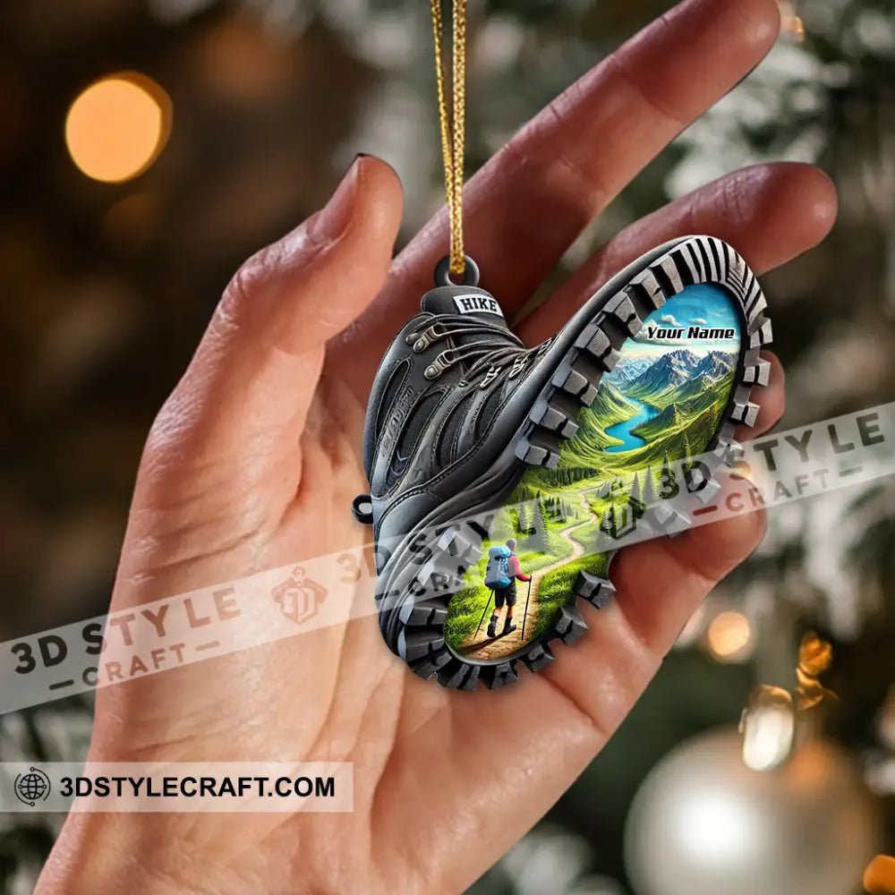 Custom Name Hiking Ornament Lover Christmas Decoration